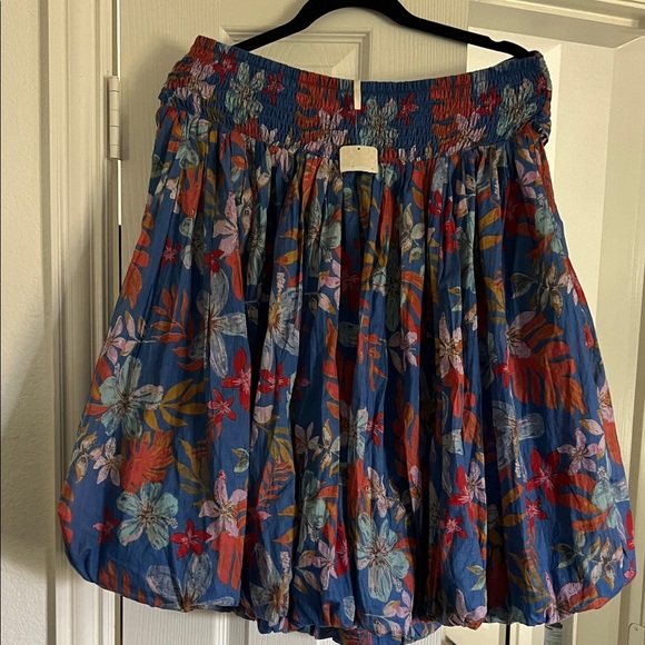 Free People Blue Floral Strapless Mini Dress - Picture 8 of 12